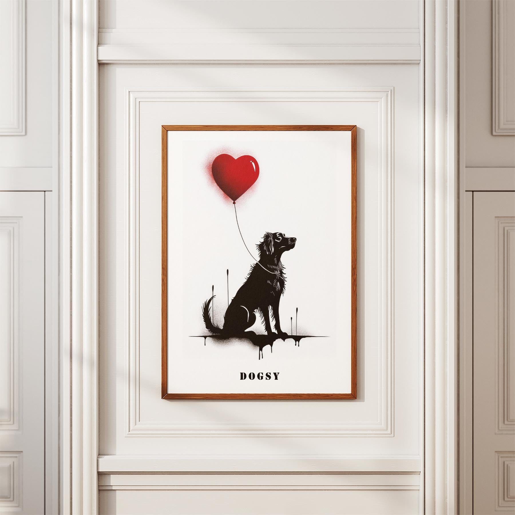 Afghan DOGSY Series inspired by the Art of Banksy with text Dogsy image 3