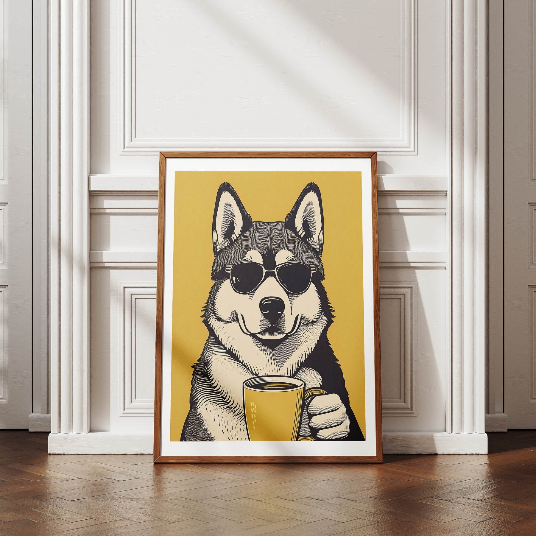 Alaskan Malamute Chillin Coffee Dog image 4